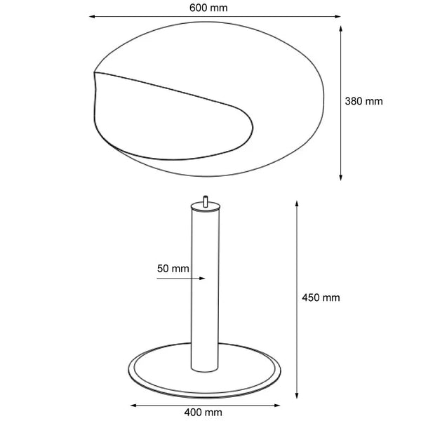 Cocoon Pedestal – leštená oceľ