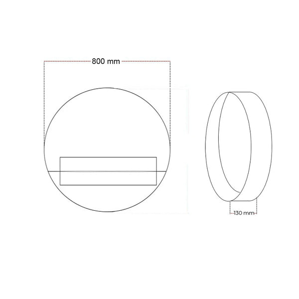 Delaware XL čierny - Ø80 cm