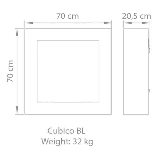 Safretti Cubico BL - brúsená oceľ
