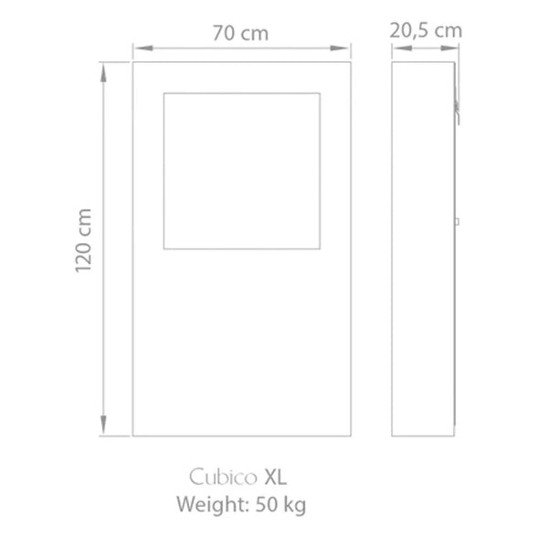 Safretti Cubico XL - brúsená oceľ