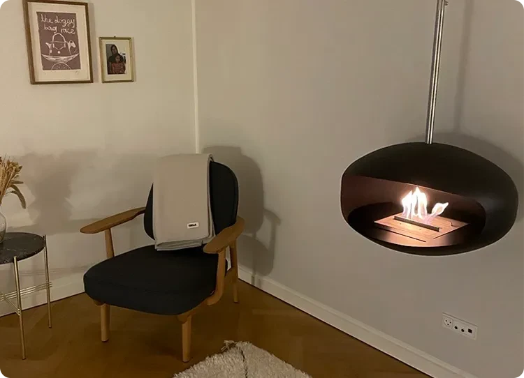 cocoon aeris čierny bioetanolový krb