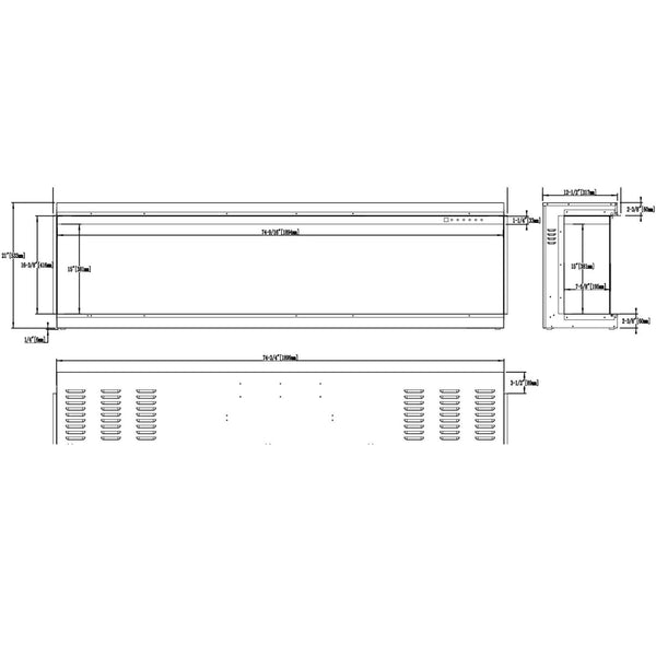 Elektrický krb Aflamo Gold 193 cm