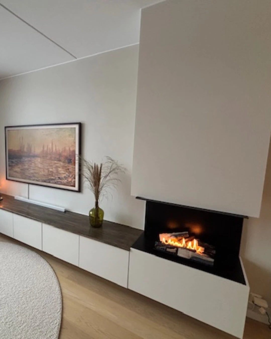 Planika Forma Three-sided Built in Bioethanol Fireplace with Prime Fire Burner