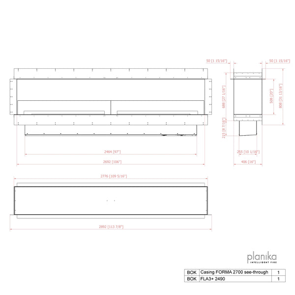Forma 2700 Tunelový bio krb