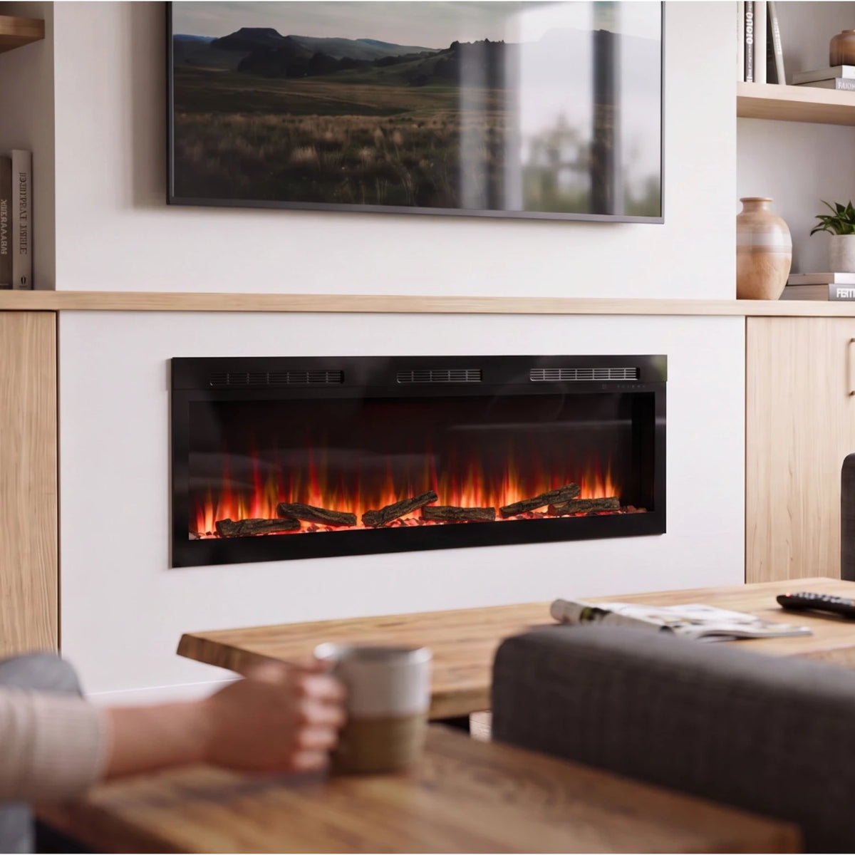 Sense 60 Electric Fireplace - Built-in or Wall-mounted