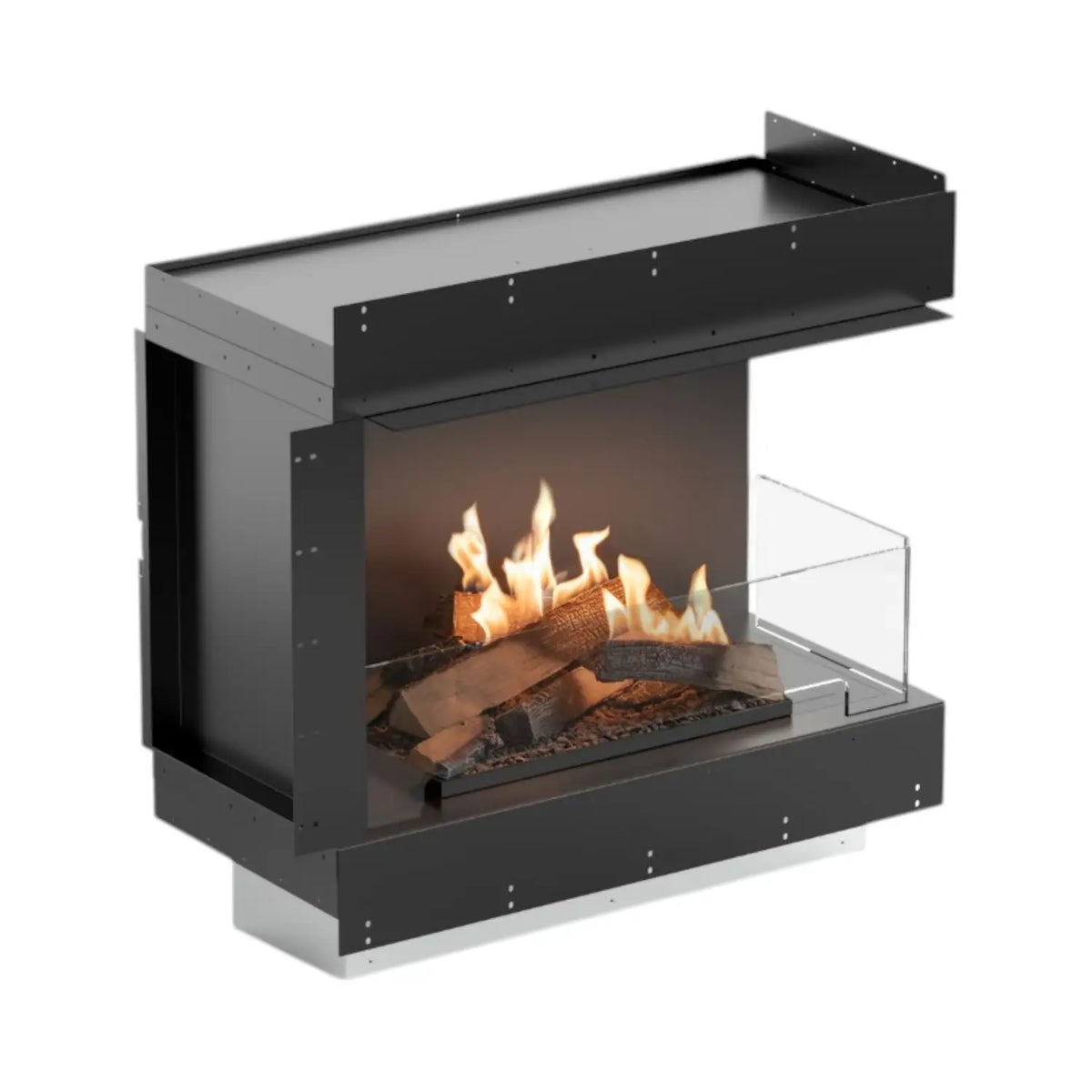 Flogs Box 800 Right Corner - Bioethanol Fireplace