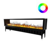 Incanto 2500 ST viacfarebný priehľadný krb na vodnú paru