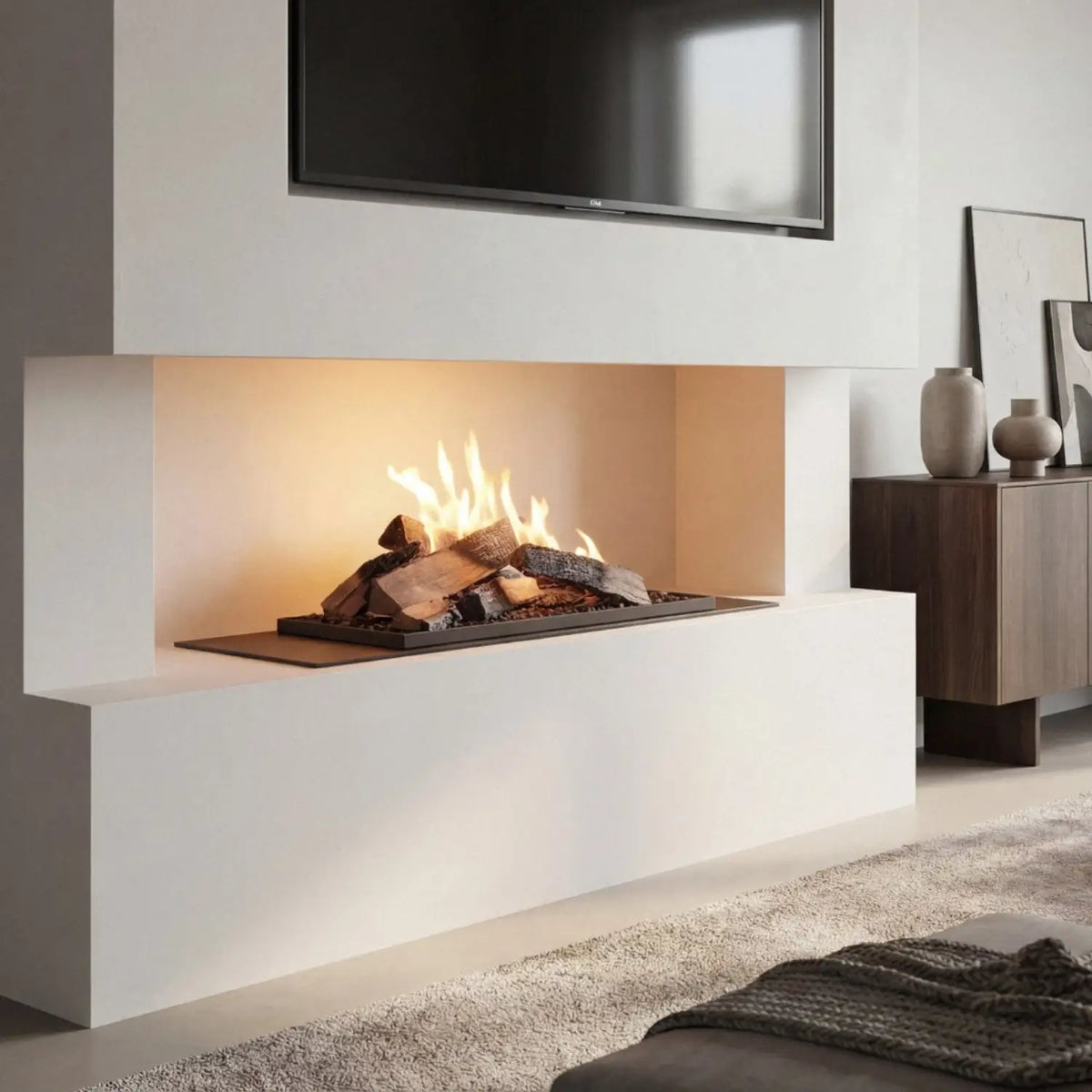 Planika FLA4 790 Flogs: Remote Controlled Bioethanol Burner with Realistic Log Flames