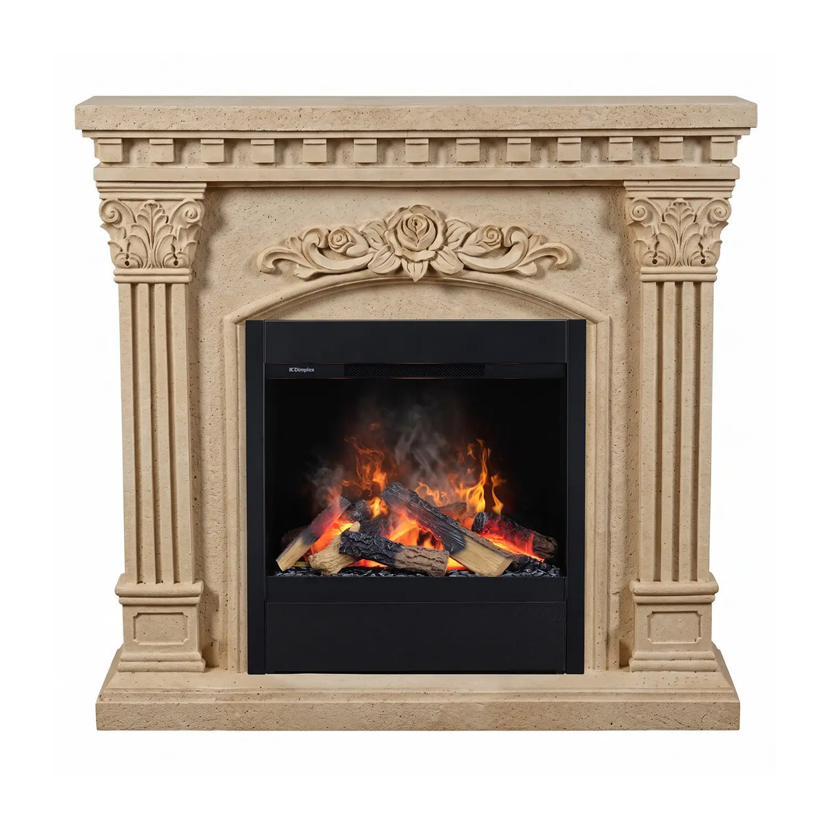 Freyr - Water Vapour Fireplace in Polystone - White