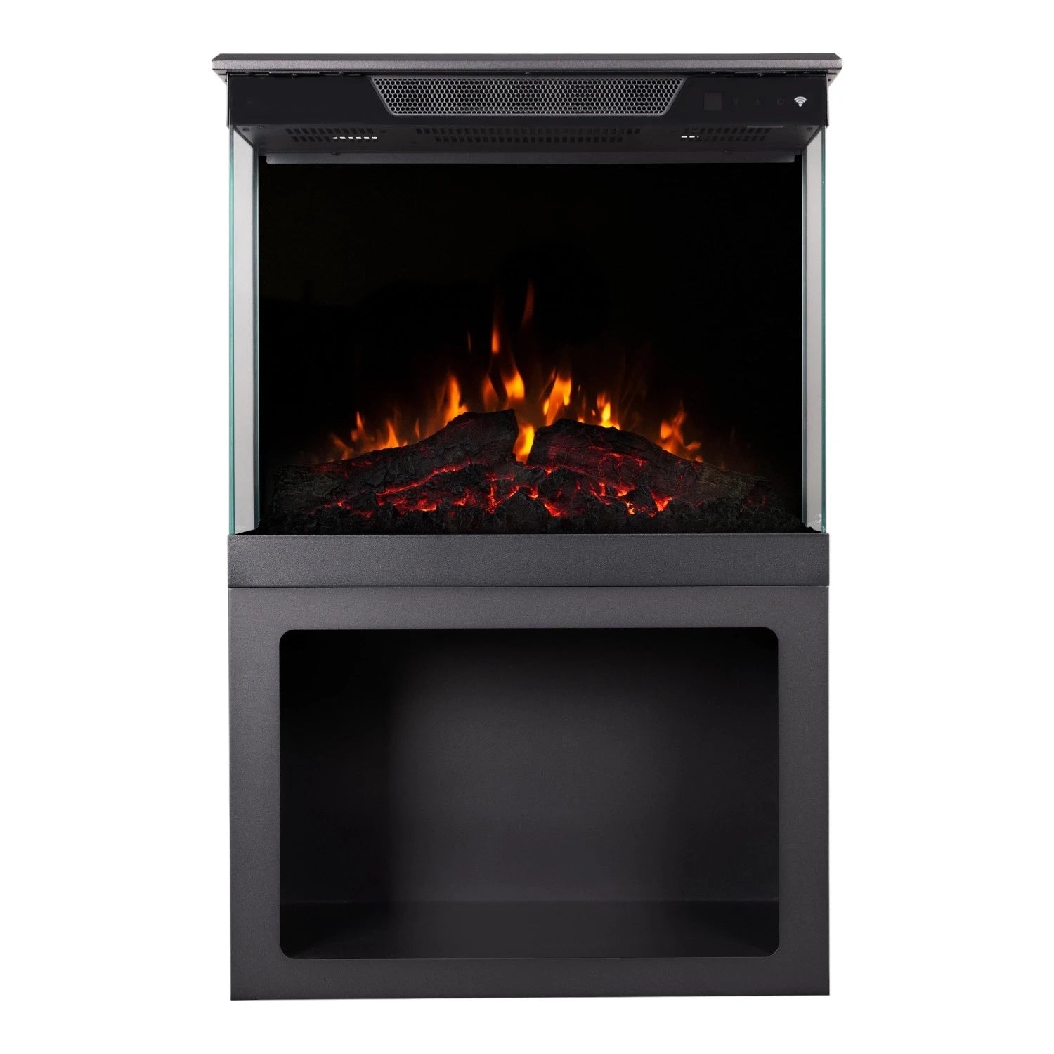 Tower 71 Electric Fireplace with Log Storage