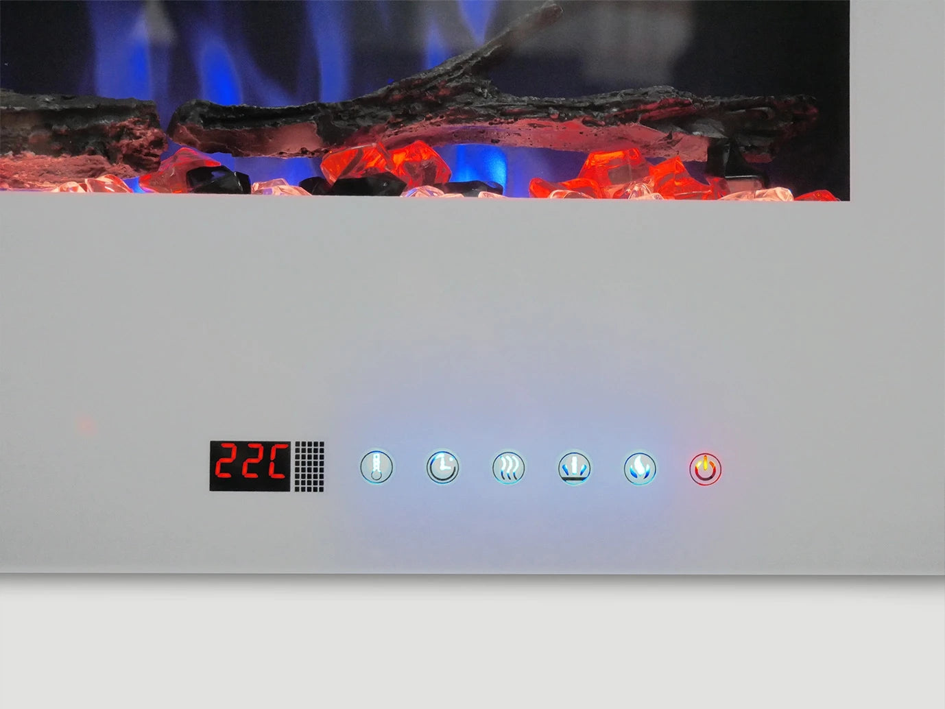 Azurite elektrický krb – biely – 127 cm