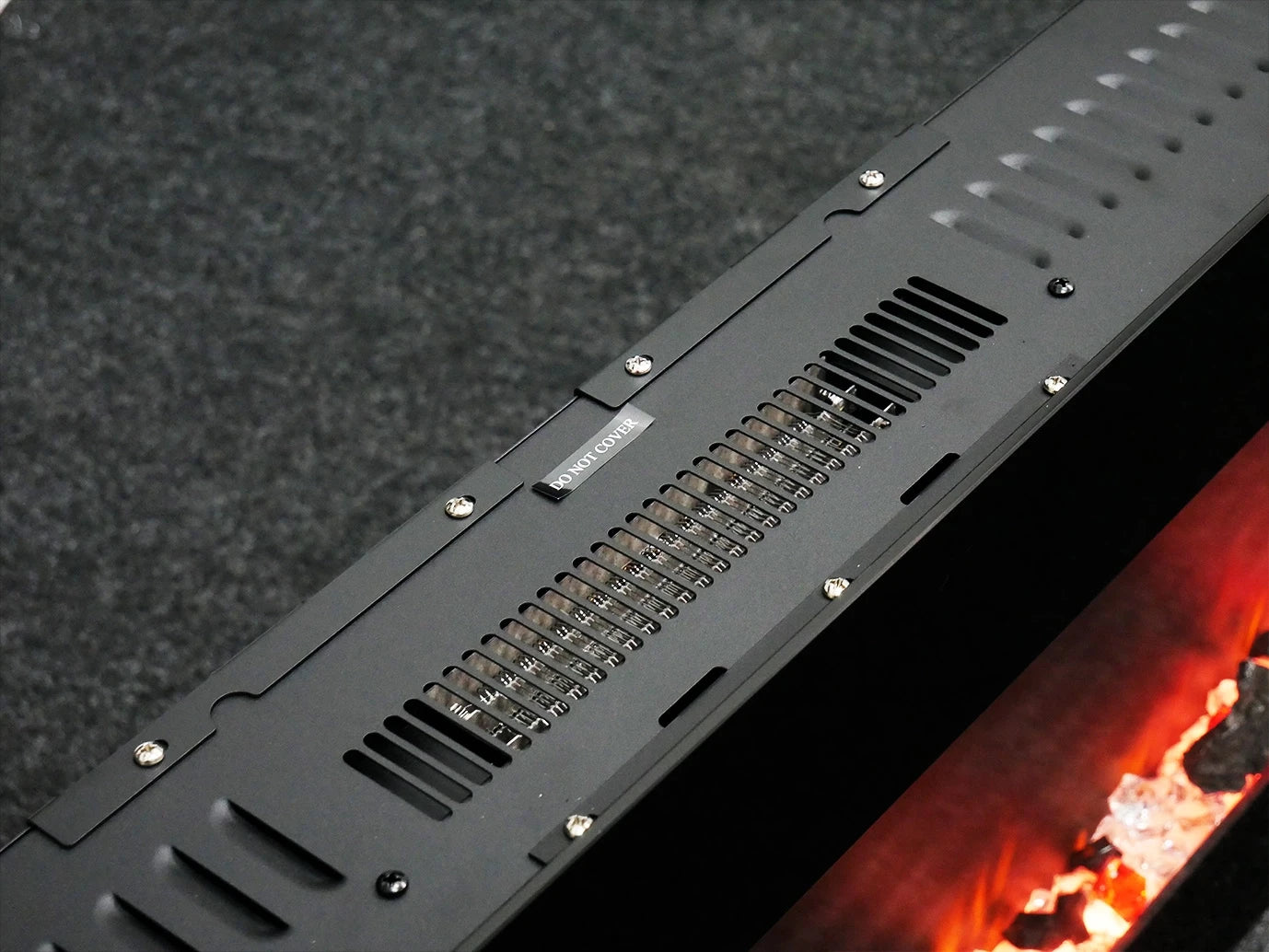 Elektrický krb Azurite – čierny – 213 cm