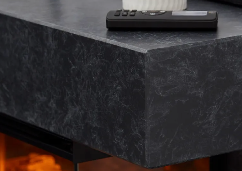 Brockenhurst 870 Grey Marble – Three-Sided Wall-Mounted Electric Fireplace Suite
