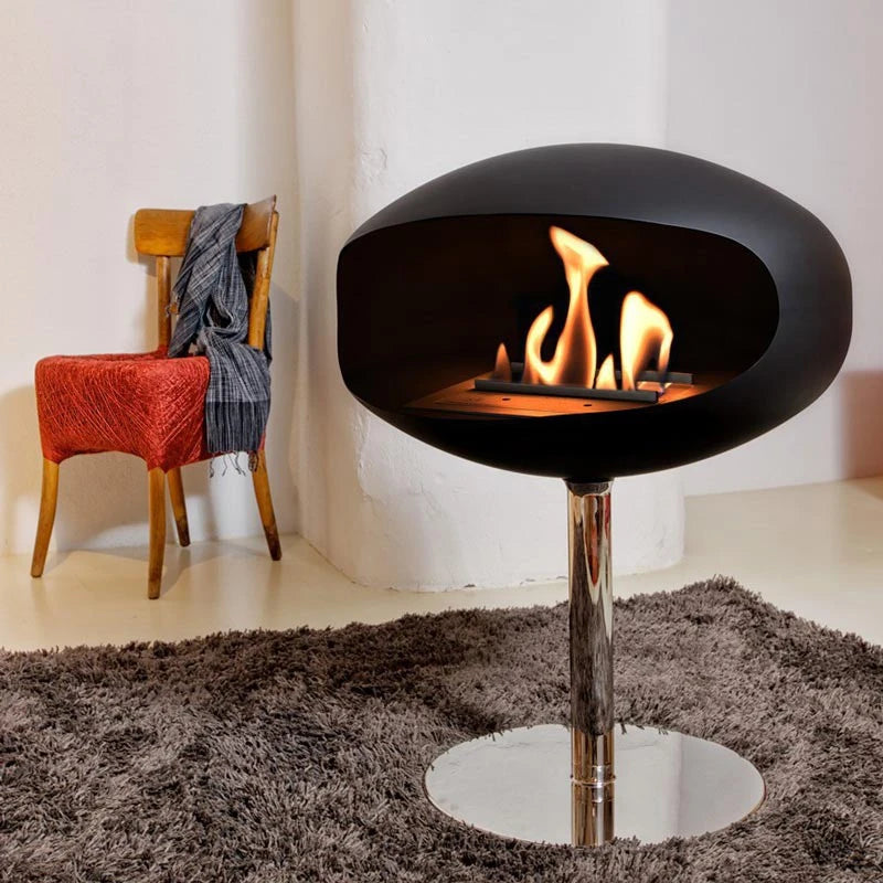 Cocoon Pedestal – matná čierna so stojanom z ocele