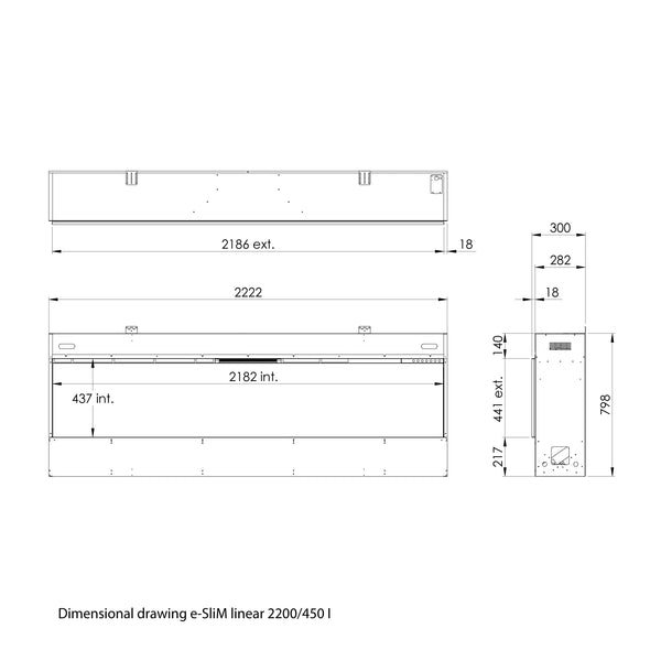 e-SliM Linear 2200-450 I - Krb na vodnú paru