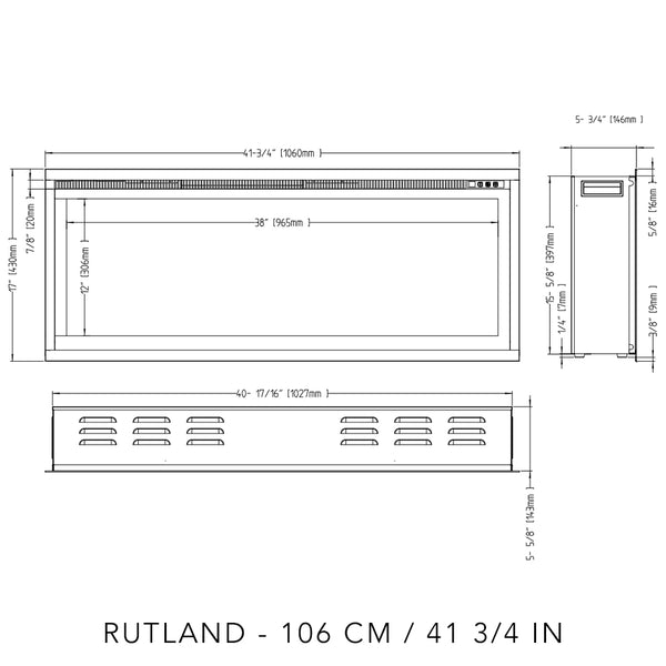 Royal elektrický krb 42" – nástenný krb