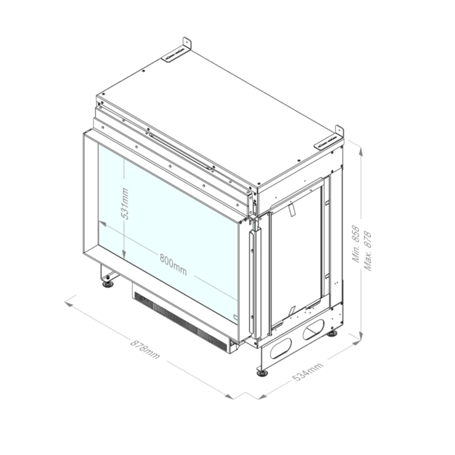 Faber e-MatriX Mood 800-500 I Water Vapour Fireplace