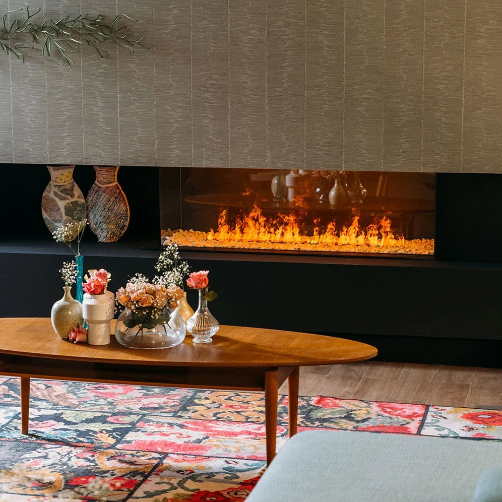 Faber e-MatriX Linear 1300-400 III Wide and Narrow Water Vapour Fireplace