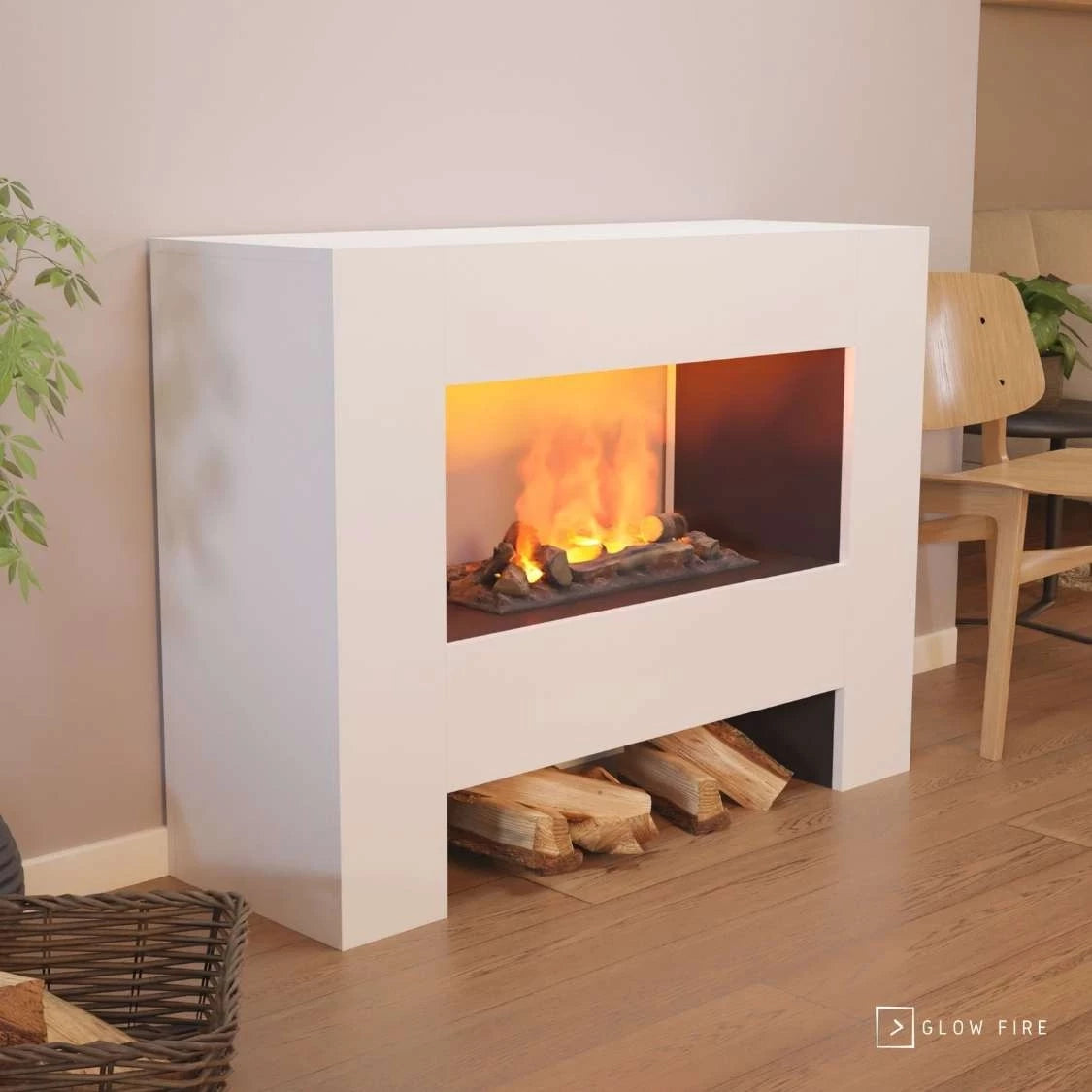 Fallada White - OMC 600 | Voľne stojaci krb na vodnú paru