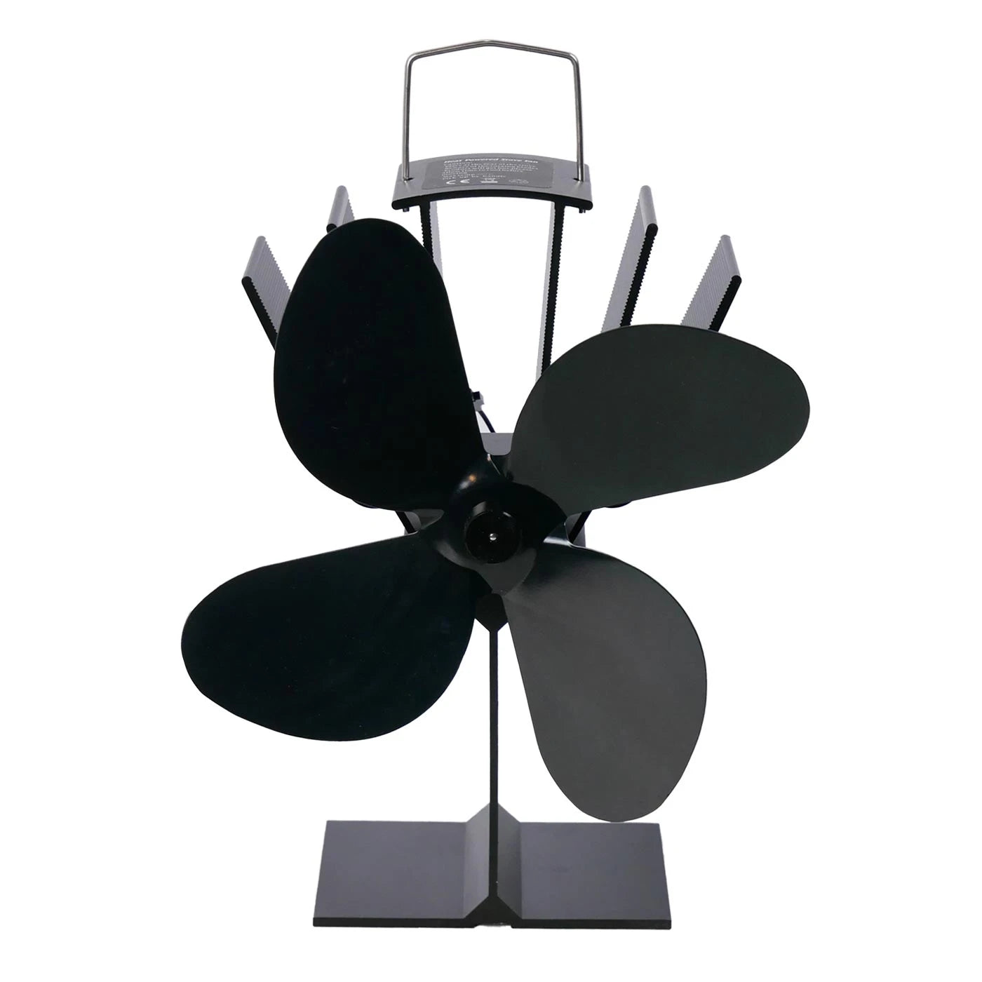 Ventilátor na kachle poháňaný teplom – 4 lopatky – čierna oceľ