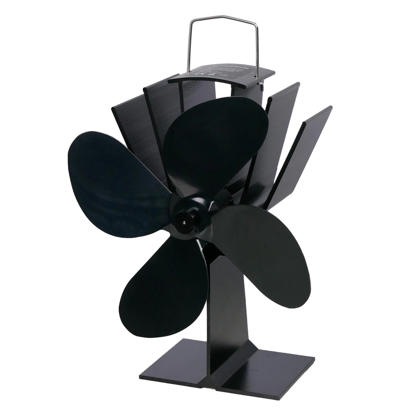 Ventilátor na kachle poháňaný teplom – 4 lopatky – čierna oceľ