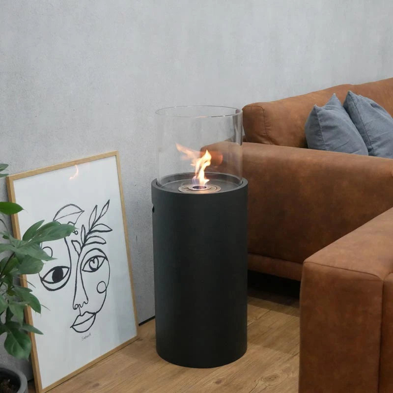 Outdoor Black Freestanding Bioethanol Fireplace