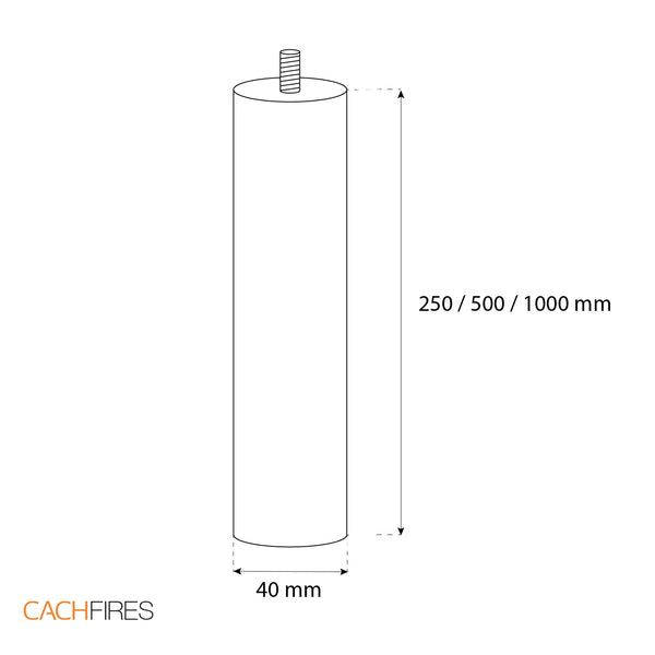 Stropná tyč 50 cm – oceľ