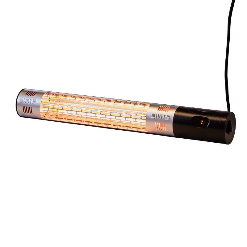 Nástenný ohrievač na terasu 1500 W, čierny, diaľkové ovládanie