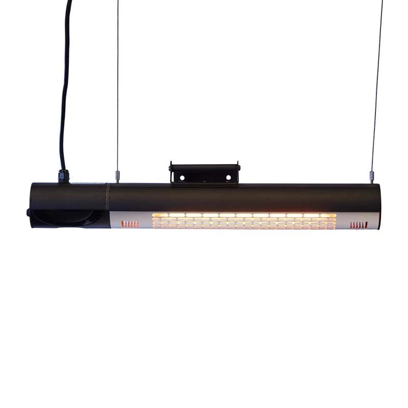Nástenný ohrievač na terasu 1500 W, čierny, diaľkové ovládanie