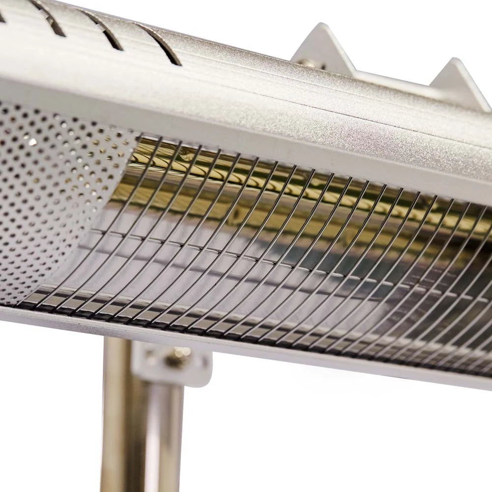 Voľne stojaci terasový ohrievač 1500 W, GT, strieborný