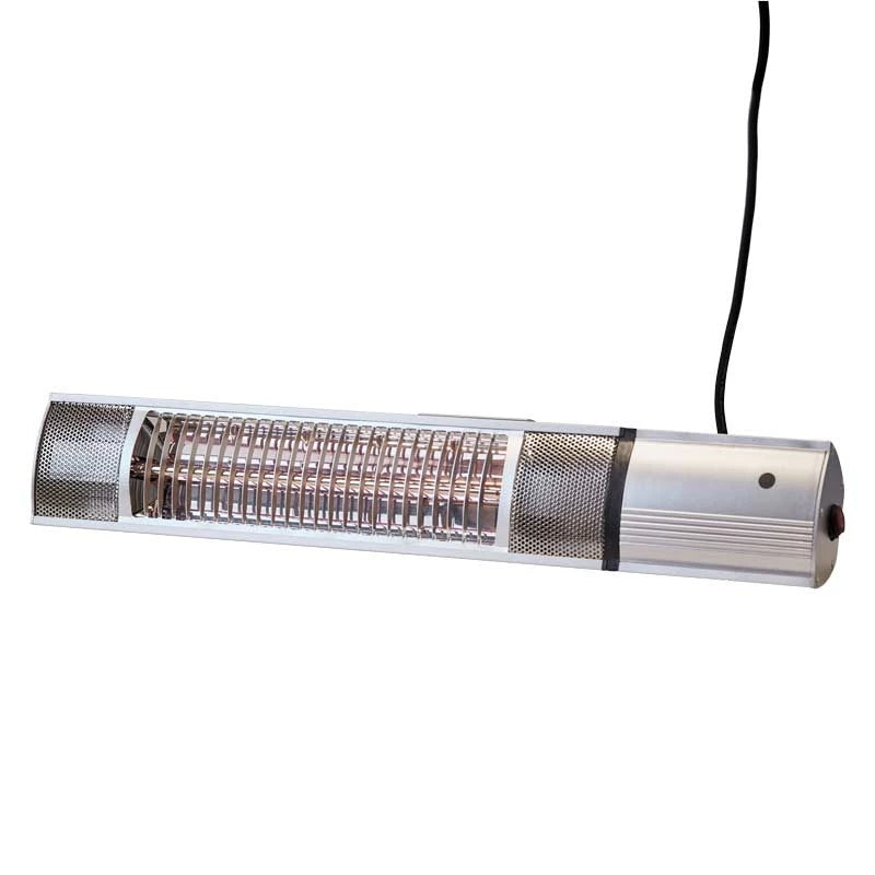 Nástenný ohrievač na terasu 500-1000-1500 W, strieborný
