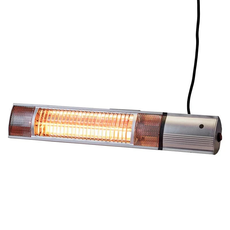 Nástenný ohrievač na terasu 500-1000-1500 W, strieborný