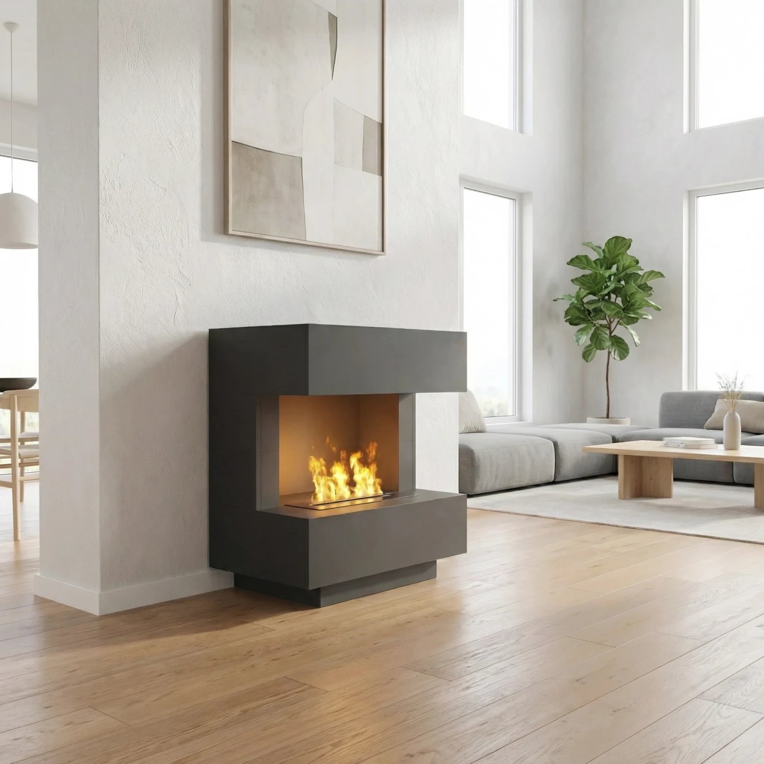 Kleist Black – OMC 600 parový krb – čierny