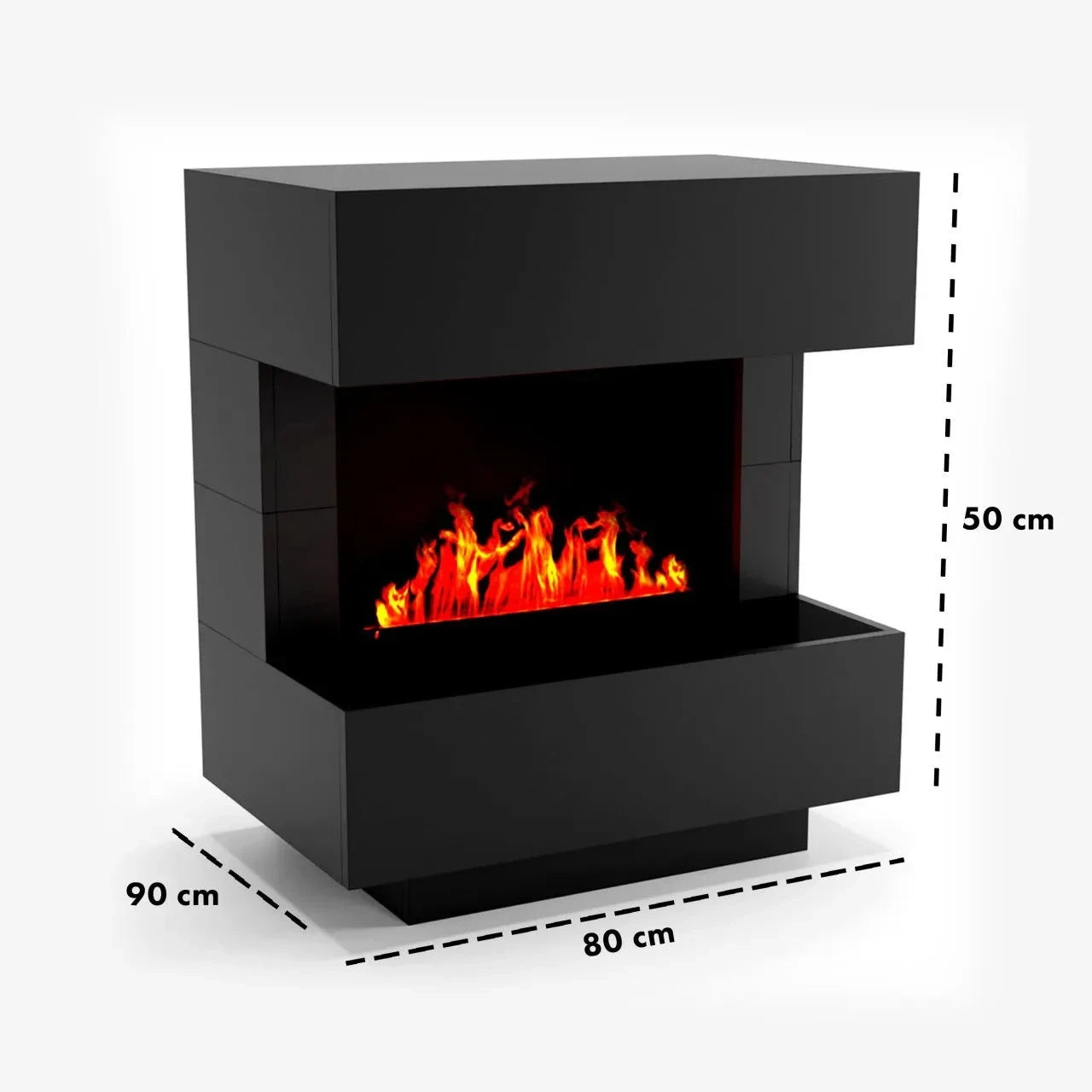 Kleist Black – OMC 600 parový krb – čierny
