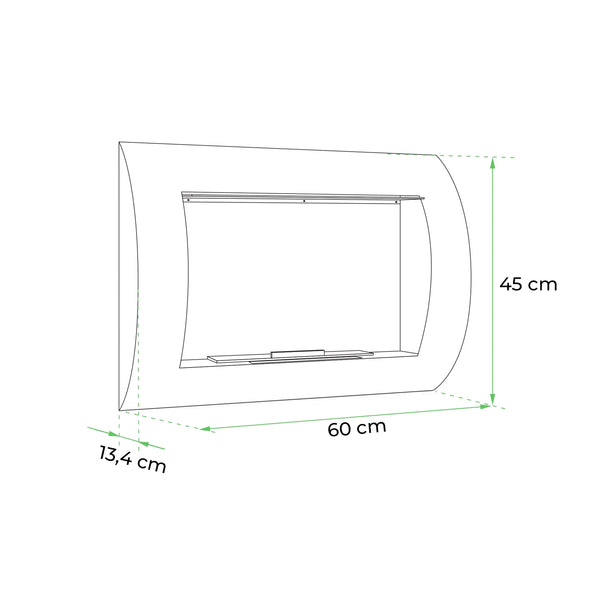 Ocean - Stainless Steel Bio Wall Fireplace
