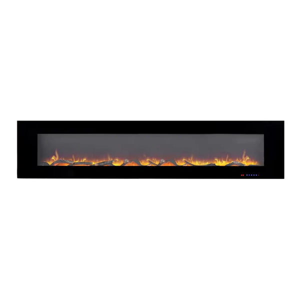 Elektrický krb Azurite – čierny – 213 cm