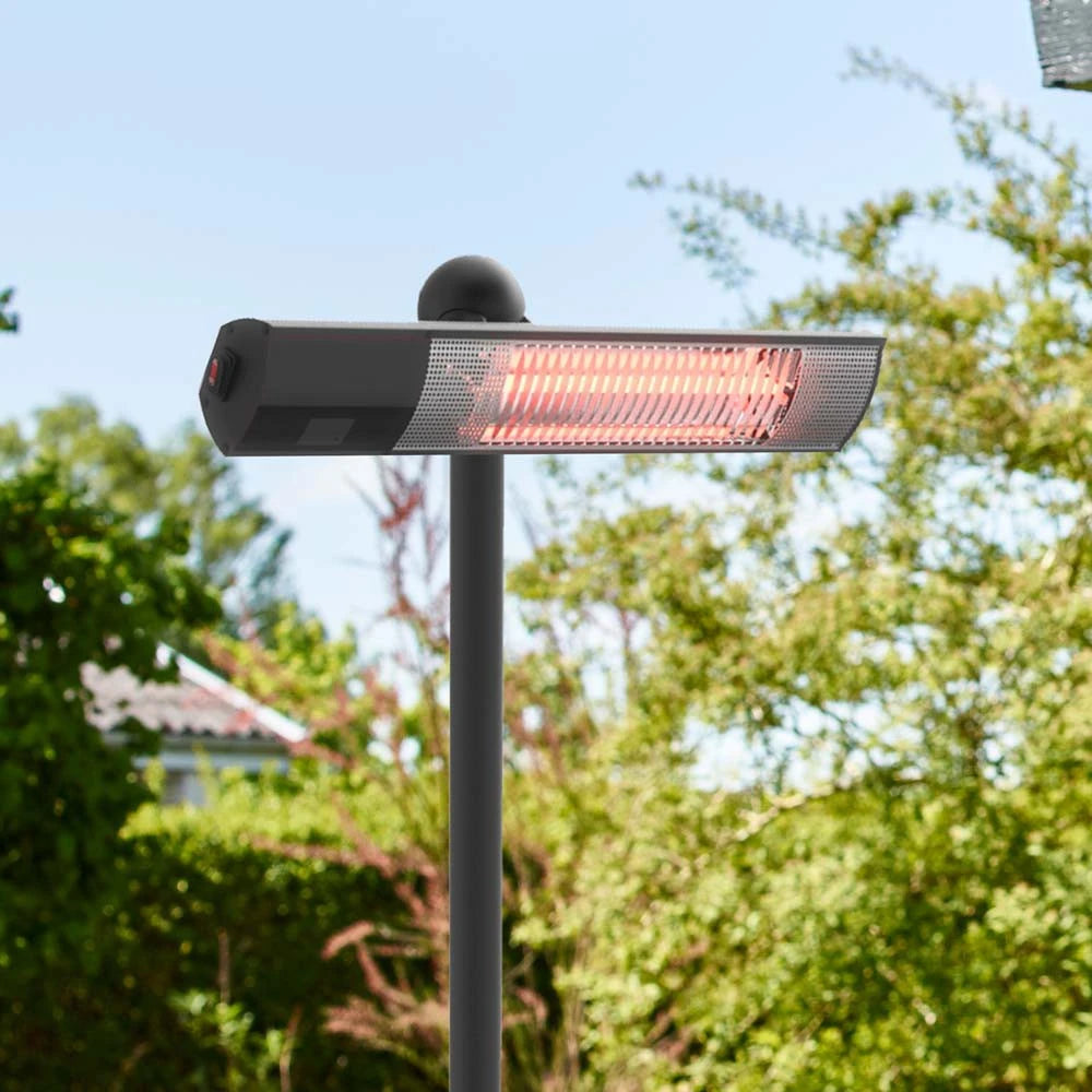 Voľne stojaci terasový ohrievač 1500 W, GT, čierny