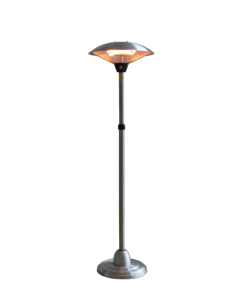 Stojaci teleskopický ohrievač 900-1200-2100 W strieborný