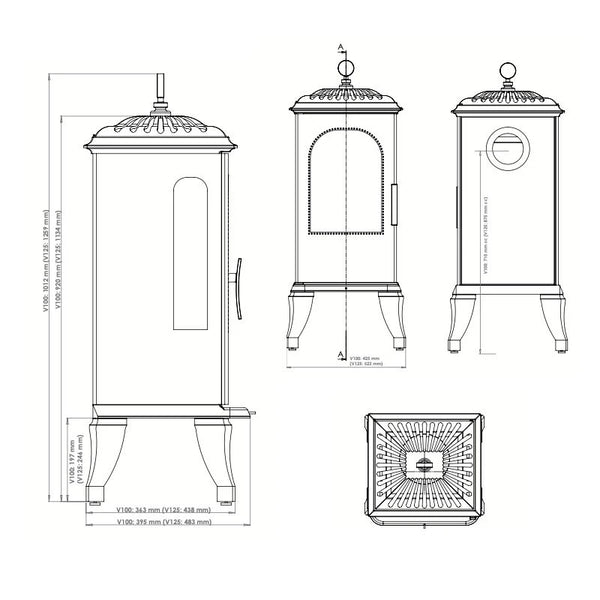 Victoria elektrický krb – liatina